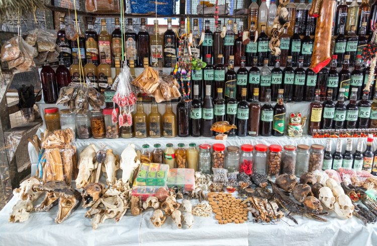 Medicinal market in Belen, Iquitos, Peru.