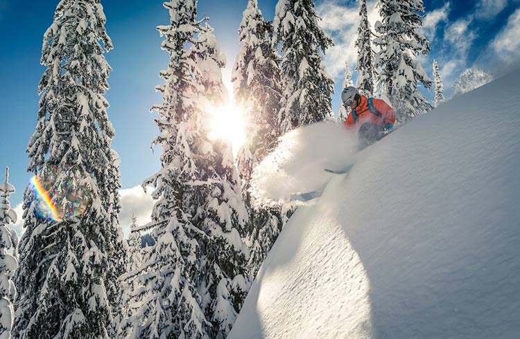 Powder skiing in Canada