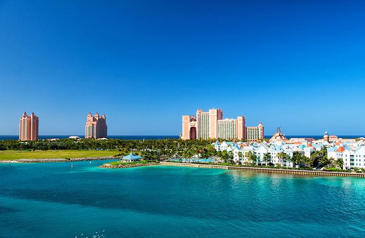 The Atlantis Paradise Island resort, located in the Bahamas