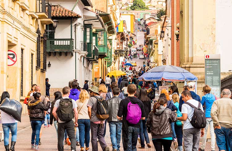 La Candelabra Street in Bogota