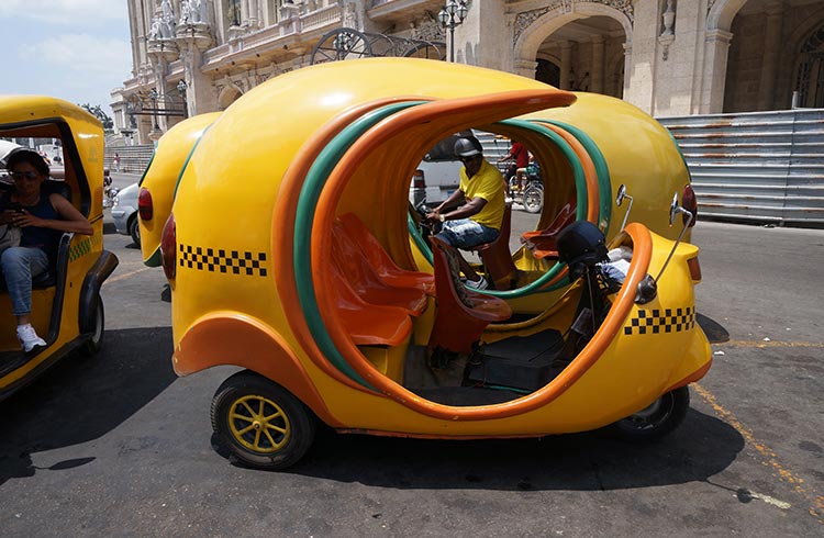 A Coco taxi in Cuba.