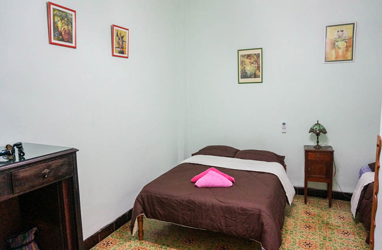 Typical private room in a Casa Particular in Cuba.