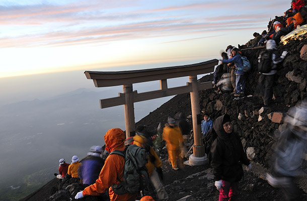 Sunrise at Mount Fuji, Japan.