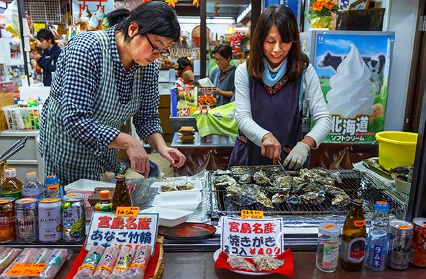 Oysters at Hiroshima Market