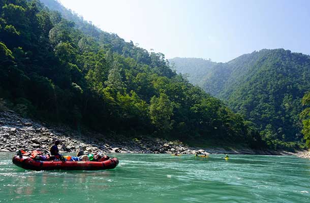 Rafting on the Karnali River.