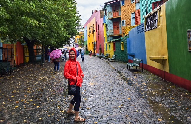 Photo of Madeline in the colorful streets of La Boca