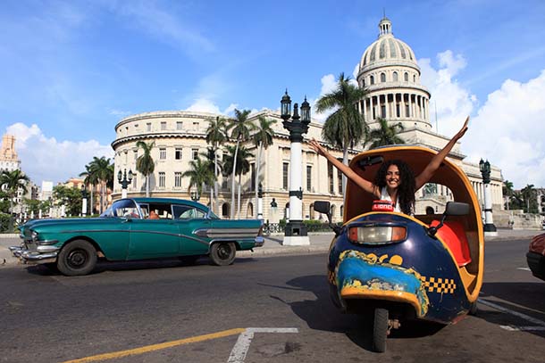 A coco taxi in Cuba
