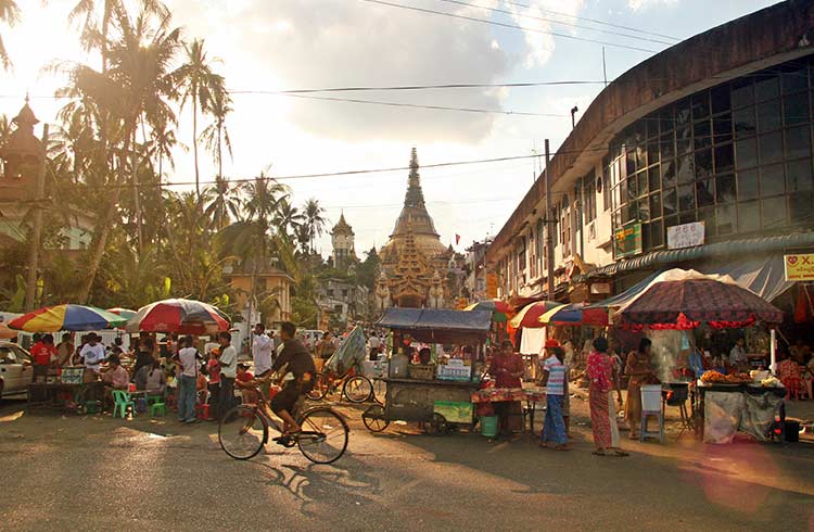 Street market in Yangon