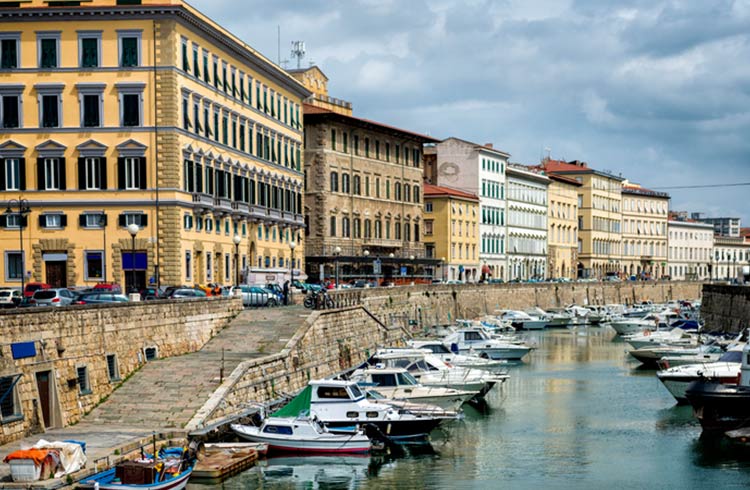 City of Livorno in Tuscany, Italy