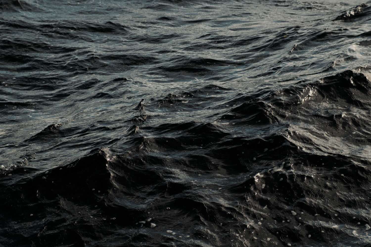 A close up photo of water