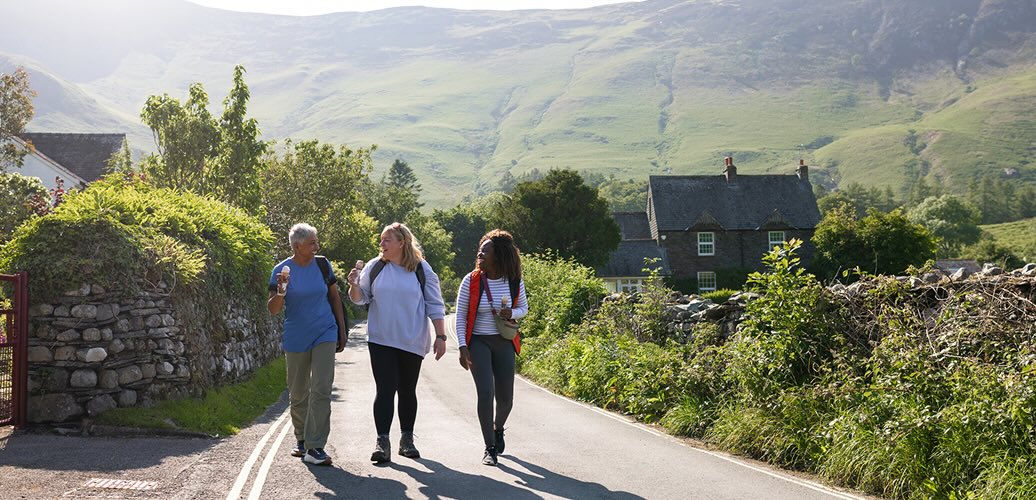Walking through the English countryside