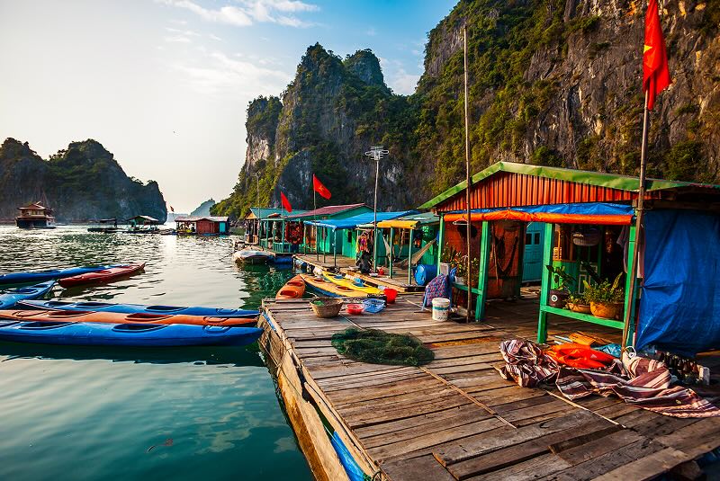 Kayaking in Ha Long Bay