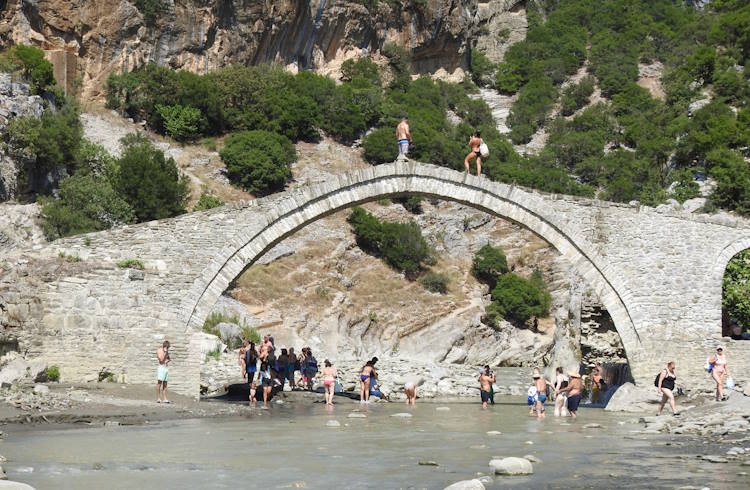 An Ottoman-era bridge at Benje-Novoselet, Albania.