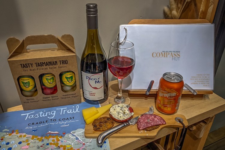Food, beer, and wine products from the Cradle Tasting Trail in northwestern Tasmania.