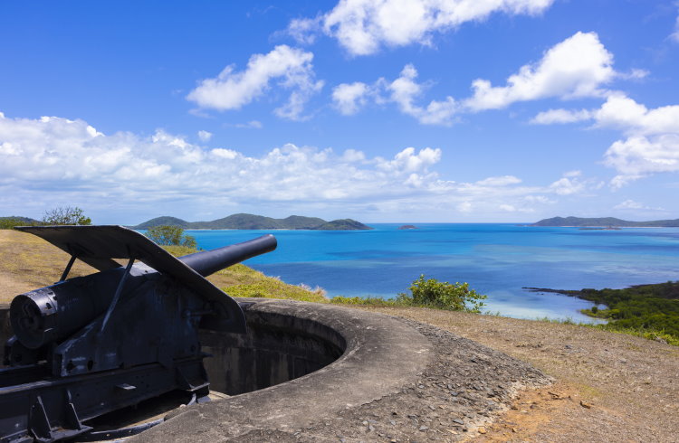 View of the Torres Strait from Green Hill fort on Thursday Island.