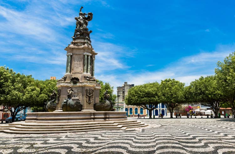 San Sebastian Square in Manaus, Brazil.
