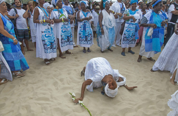 A Yemanja ritual in Bahia, Salvador, Brazil.