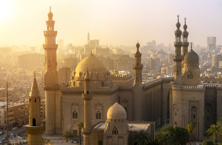Mosque of Sultan Hassan in Cairo.