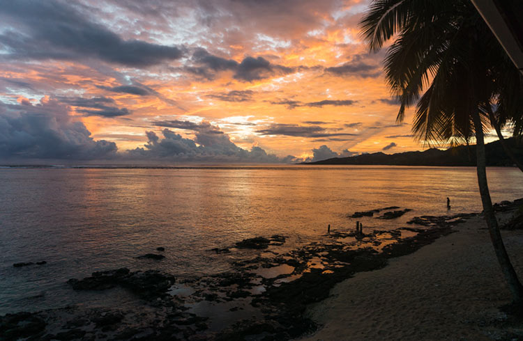 Sunset on the Coral Coast, Fiji.