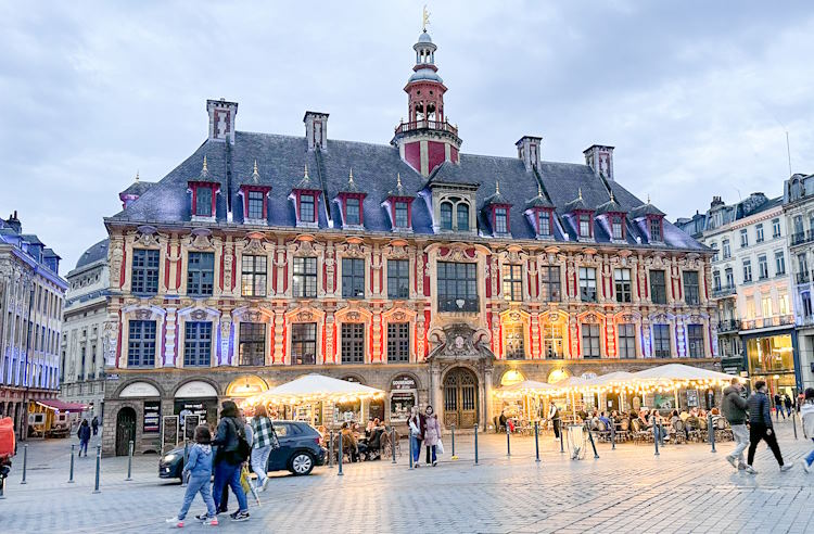 The old stock exchange on the Grand Place in Lille, France.