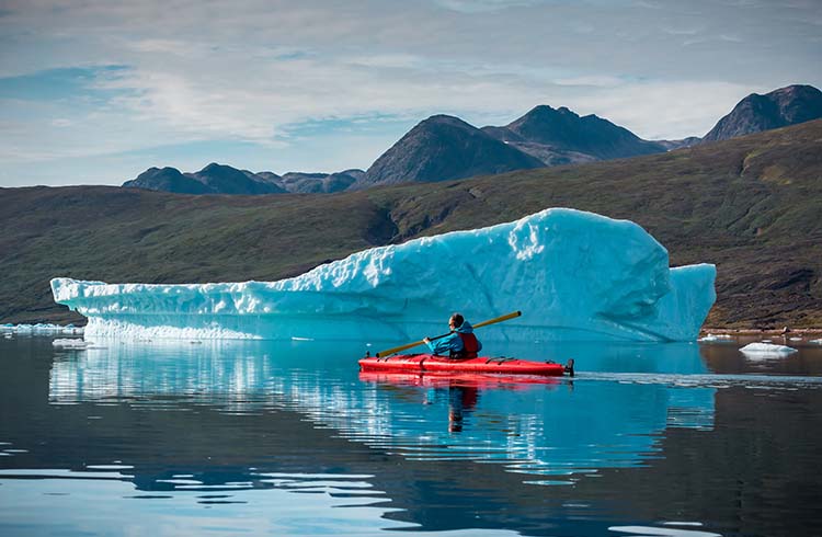A Kayak in Southern Greenland Travel