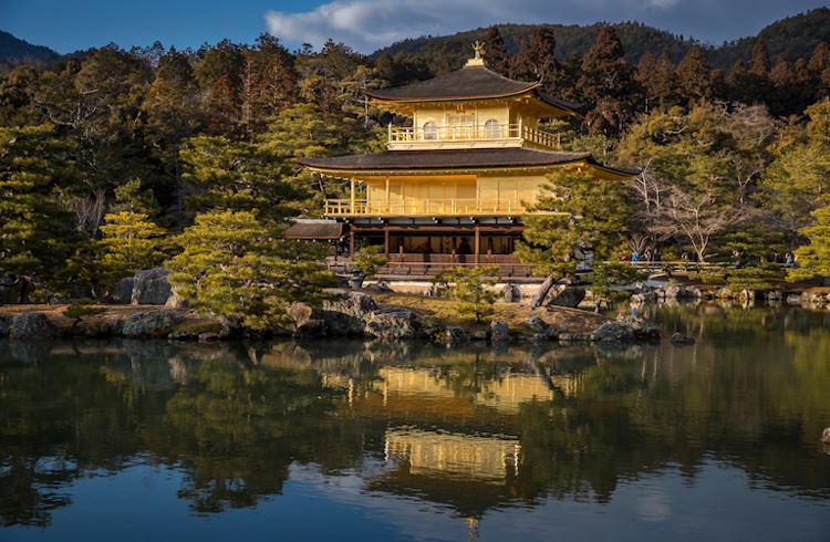 Kinkakuji temple in Kyoto, Japan.