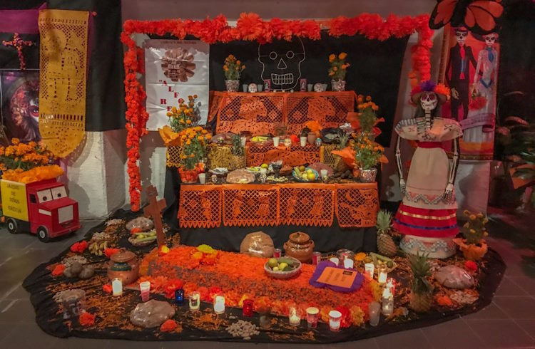 A Day of the Dead ofrenda (altar) in Mexico City.