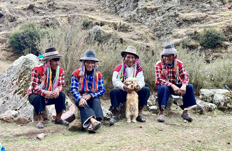 Local trekking guides and porters for the Ausangate trek in Peru.