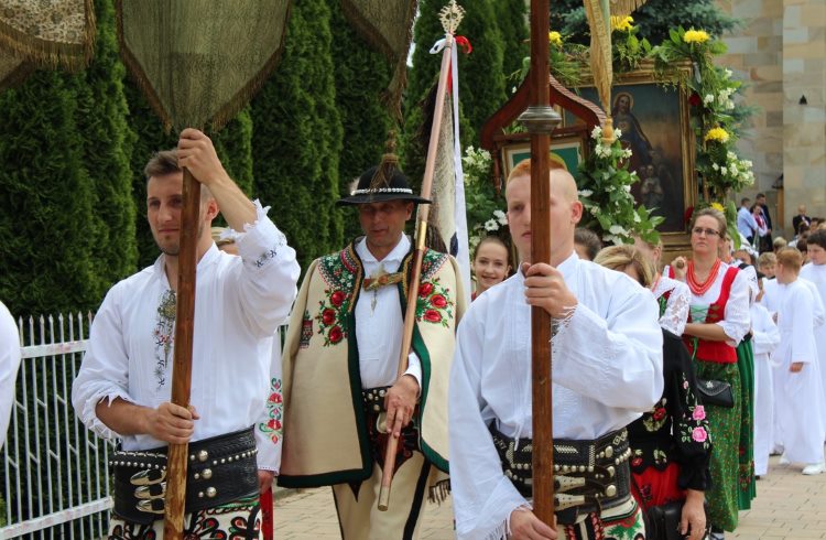 A procession during the Feast of Corpus Christi in Chochołów, Poland.