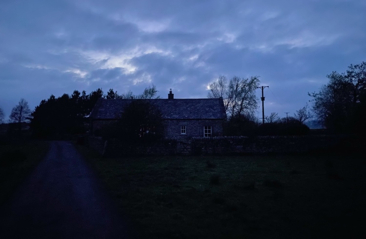 A spooky farmhouse near Kielder Water, Northumberland International Dark Sky Park.
