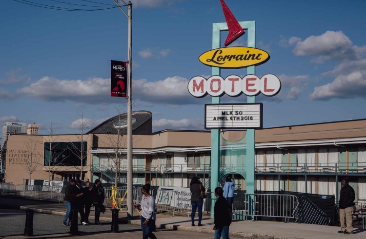 The Lorraine Motel in Memphis, Tennesee, where Martin Luther King Jr was assassinated.
