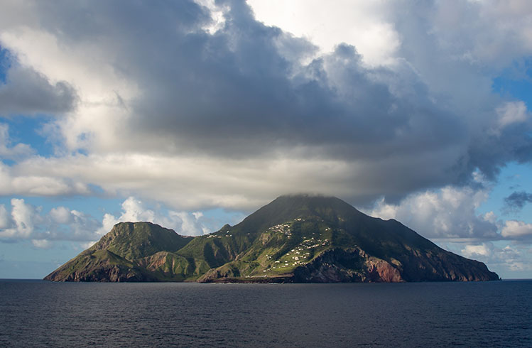 The island of Saba in the Caribbean.