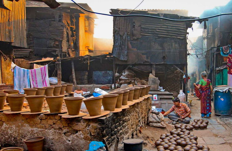 The pottery colony in the Kumbharwada neighborhood of Mumbia's Dharavi slum.