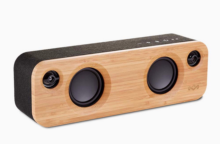 The Marley Get Together Mini Bluetooth Speaker made from wood and other natural, sustainable materials.