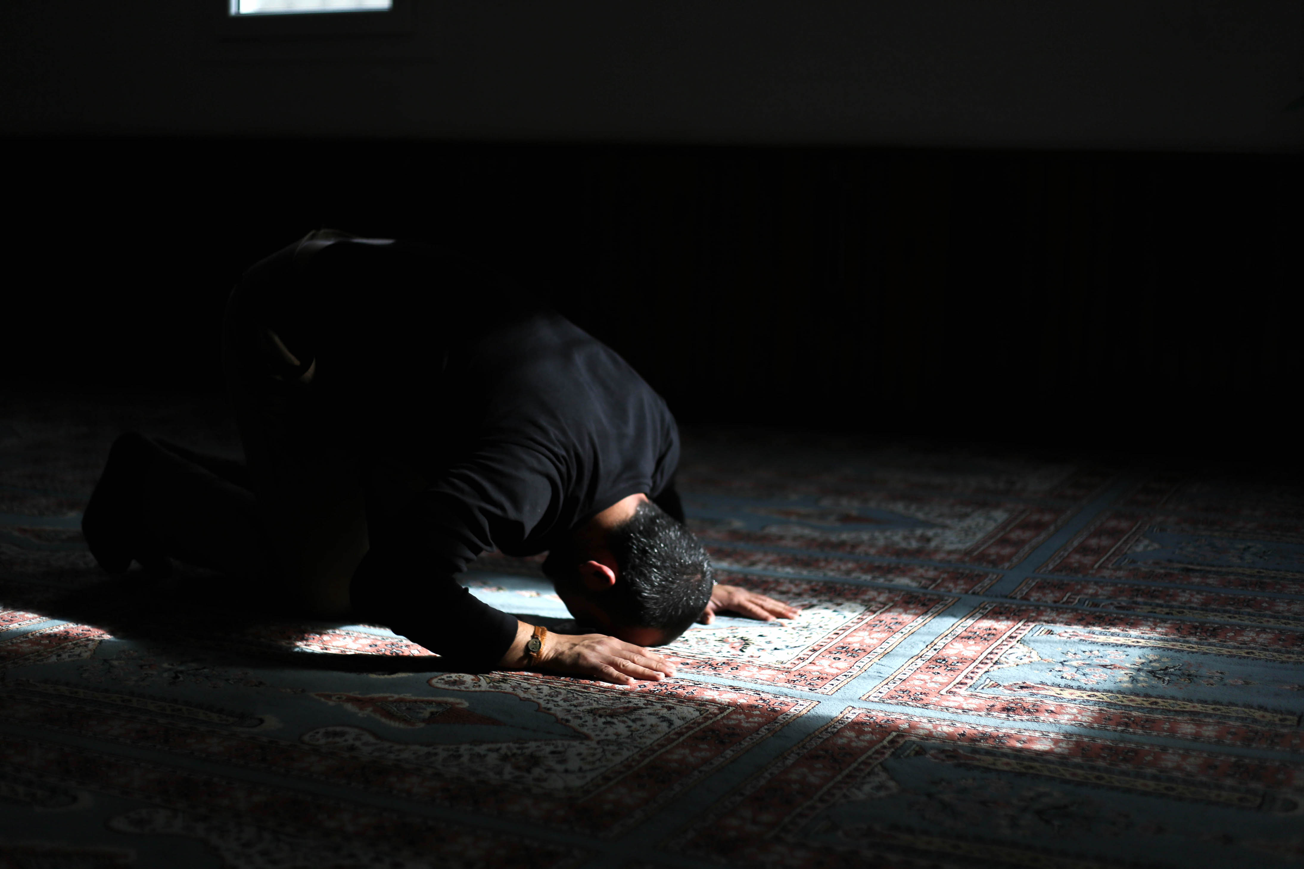 Etrim village wakes up at 5:30 a.m. At 6 a.m. local imam calls for morning pray. The floor of the mosque is covered with rugs. Local men also have a prayer rug at home, made by their wives or mothers.