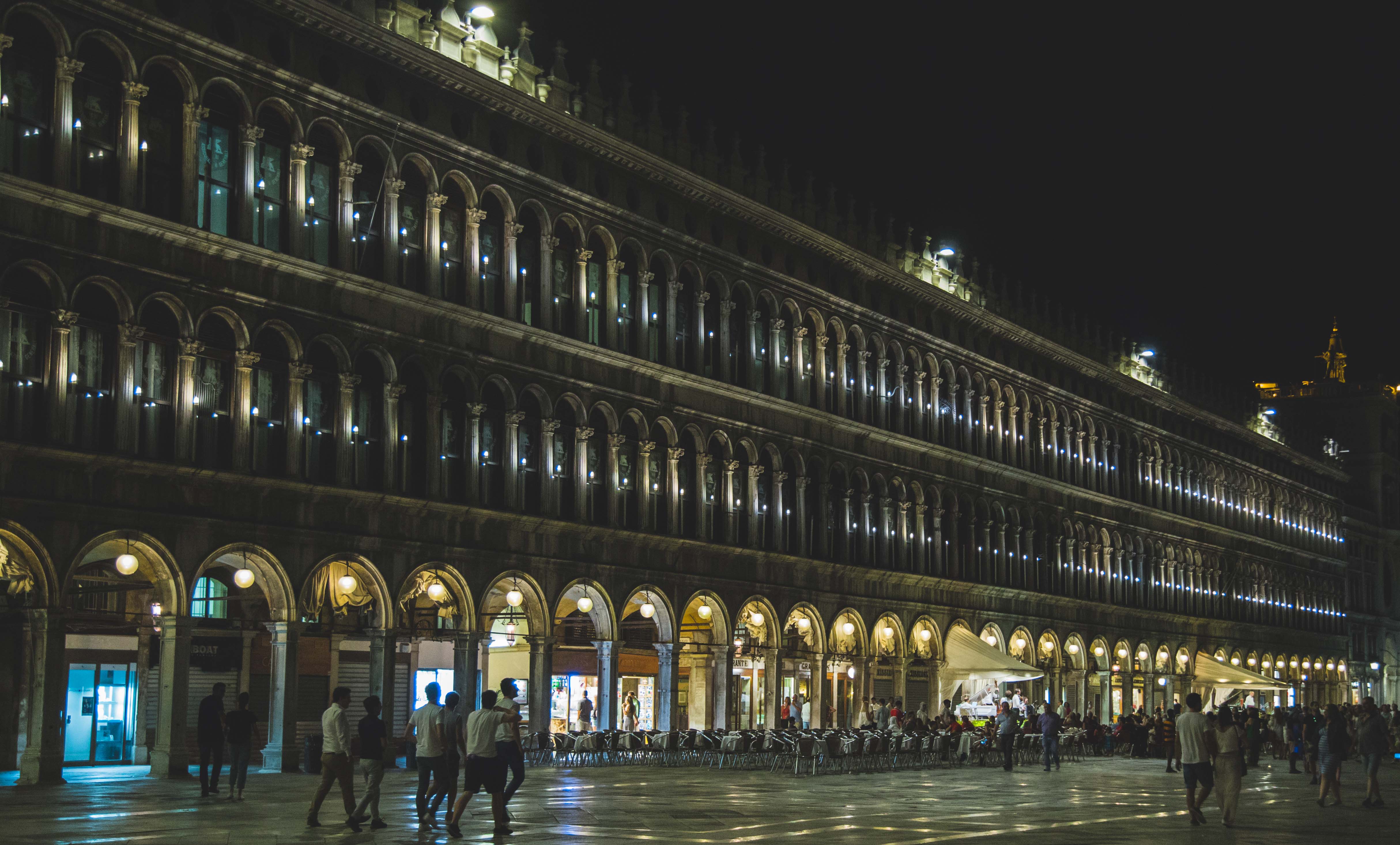 A midnight stroll through the magnificent San Marco Square in Venice.