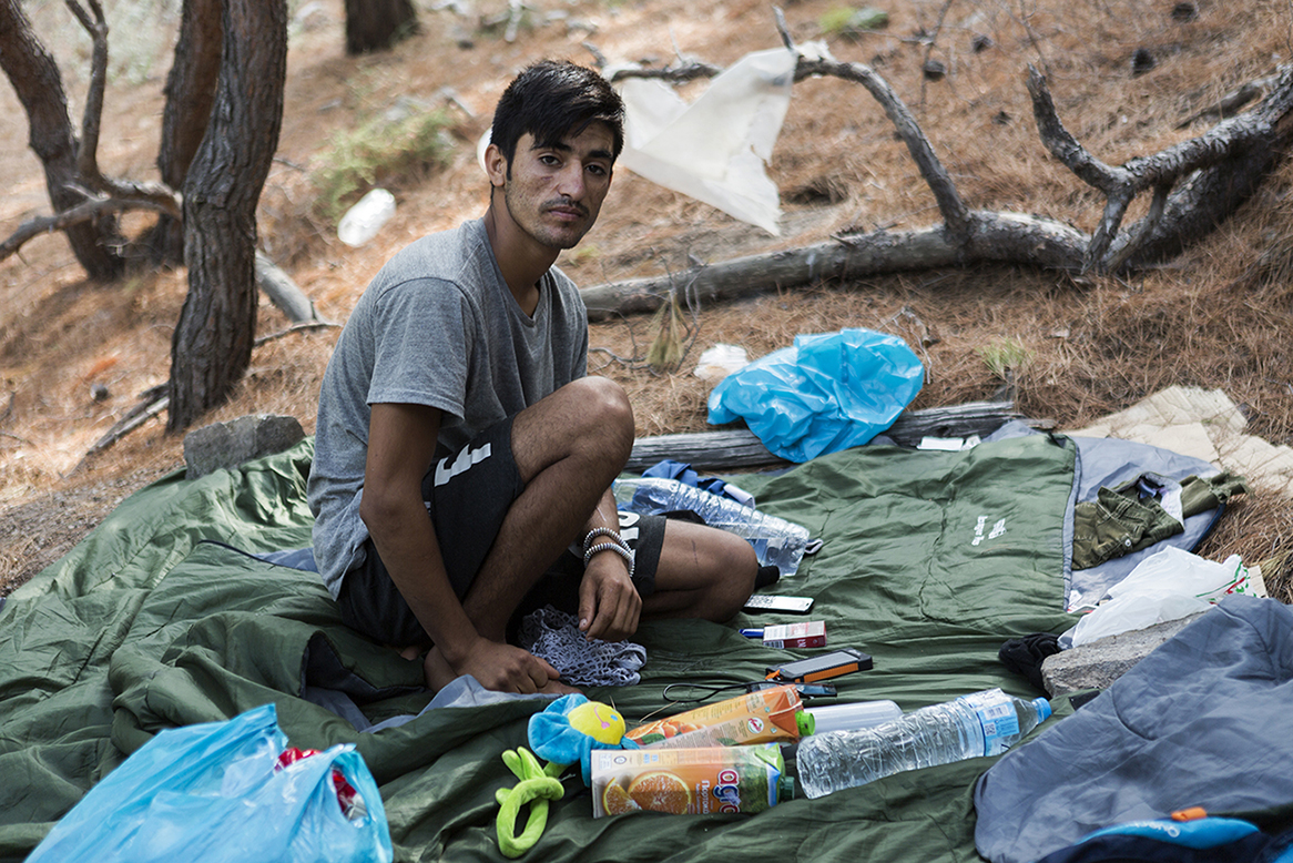 Sayed was hiding in Greek forest to avoid police because he was sentenced to deportation to his home country after waiting one year in Greece.