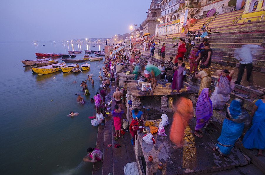 EARLY MORNING ACTIVITIES IN THE GHATS OF VARANASI