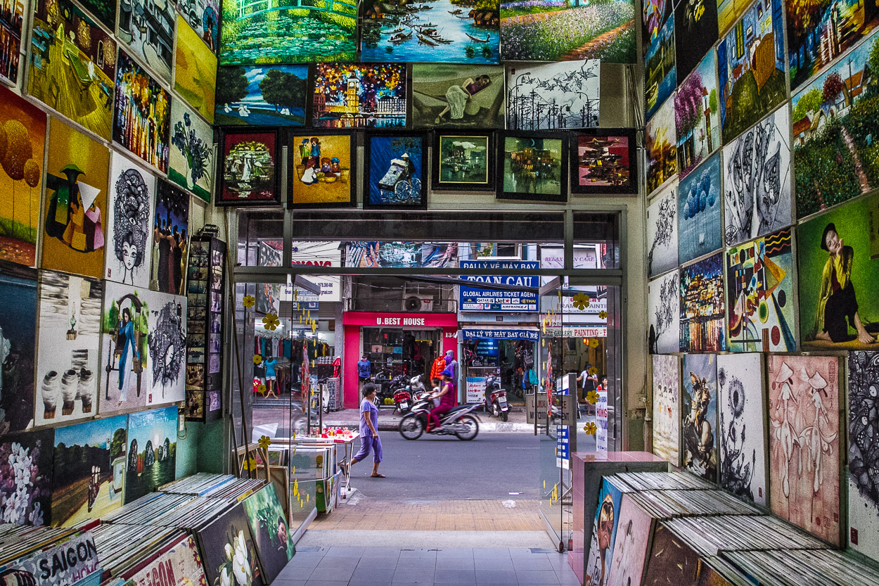 The art of vietnamese artists in the Saigon City, Vietnam. A ''urban'' city in Vietnam.