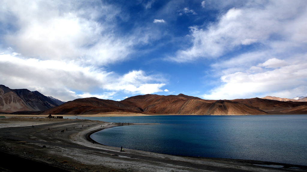 WAY TO PANGONG - Pangong Tso is in disputed territory. The Line of Actual Control passes through the lake. A section of the lake approximately 20 km east from the Line of Actual Control is controlled by China but claimed by India.