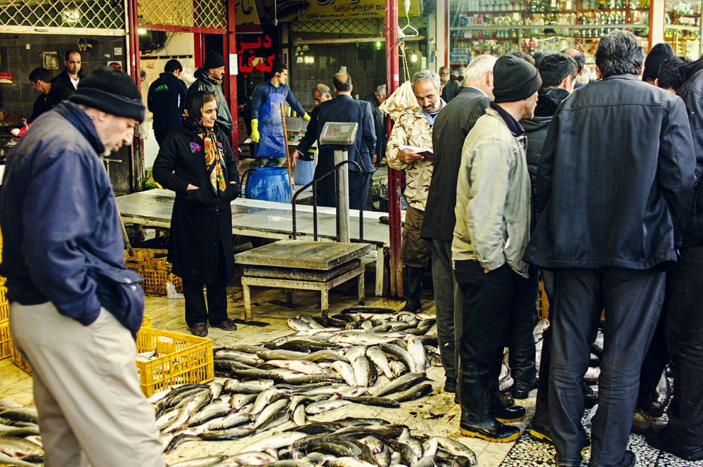 People looking for buying fish from fish shop