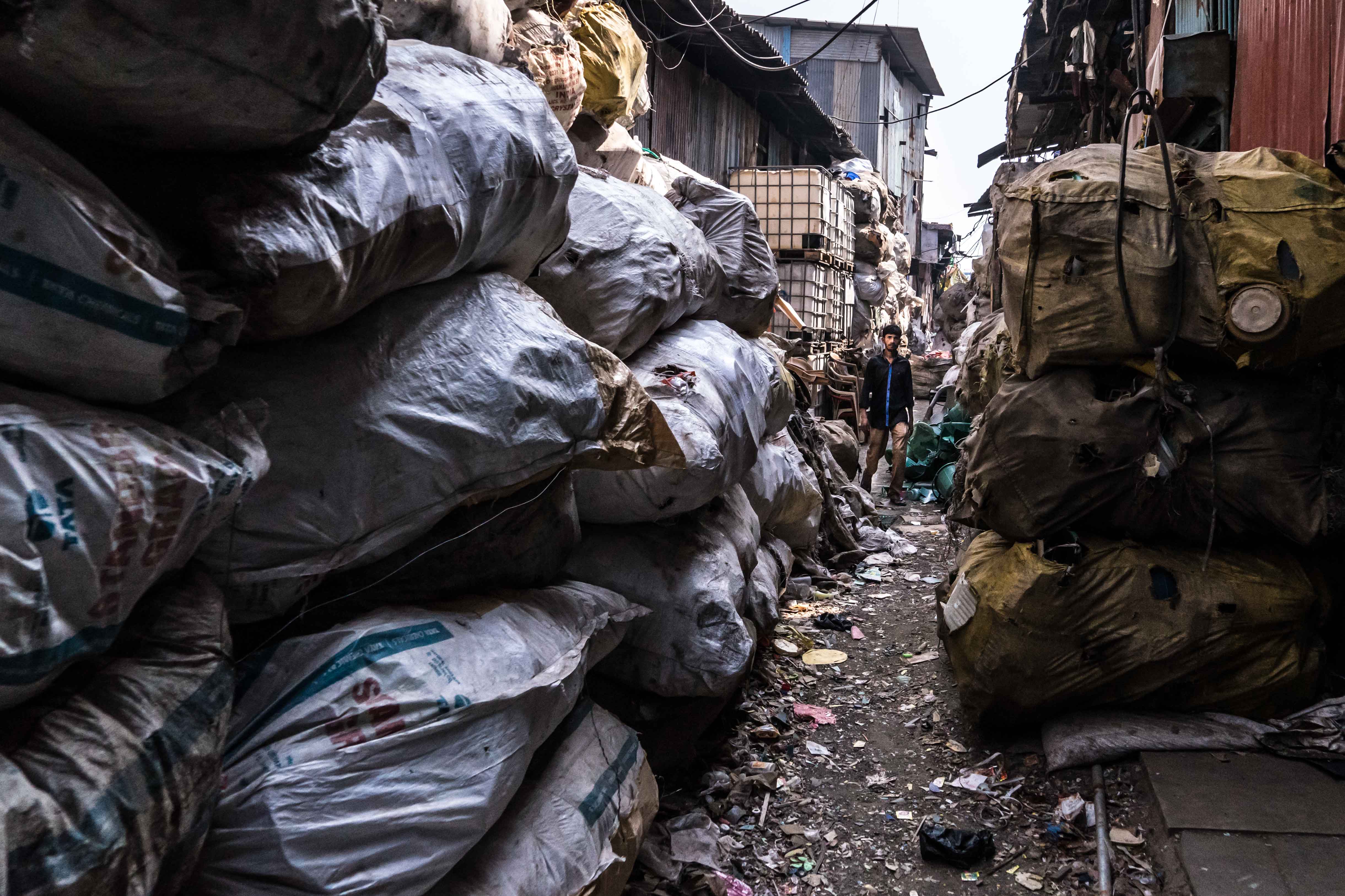 In the hearth of Mumbai, Dharavi is the most productive slum in the world, with the annual turnover of business valued at $1billlion USD per year, mainly based on the recycle industry.