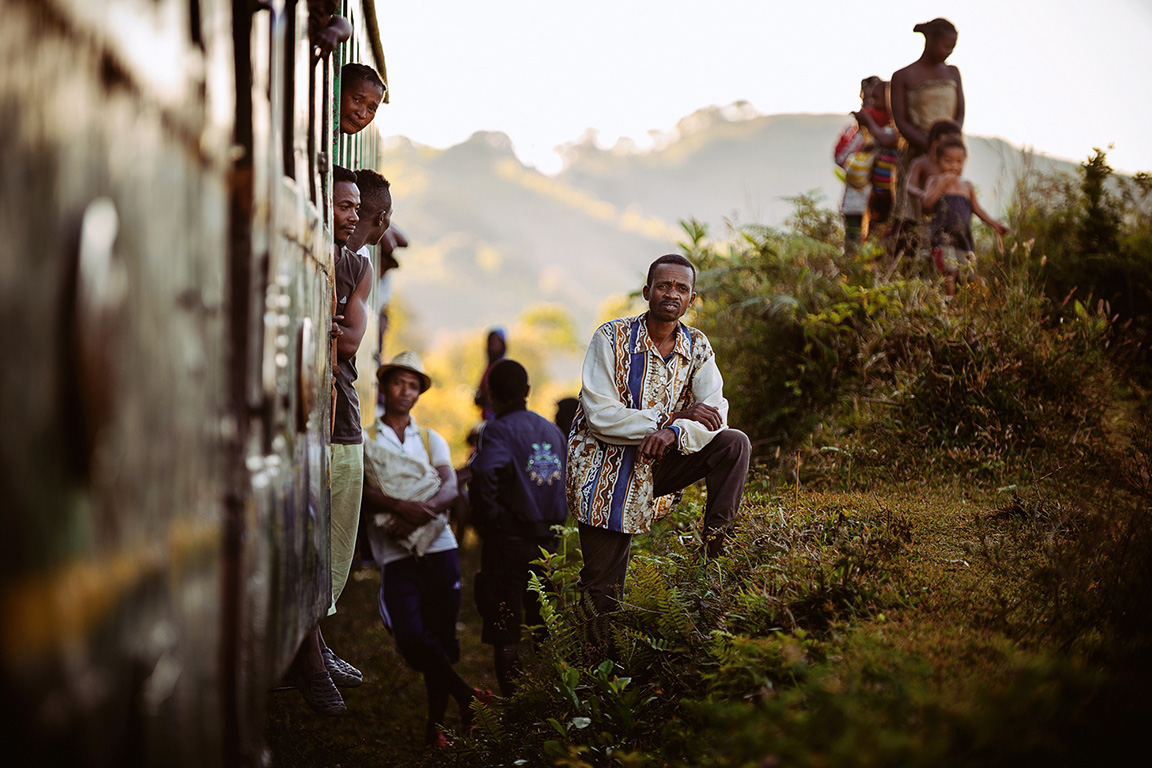 This train is the only passenger train left in Madagascar.It connects the highland of Finarantsoa area with the east coast, lowland.More than a passenger train, this train is the main goods transportation between those two regions.