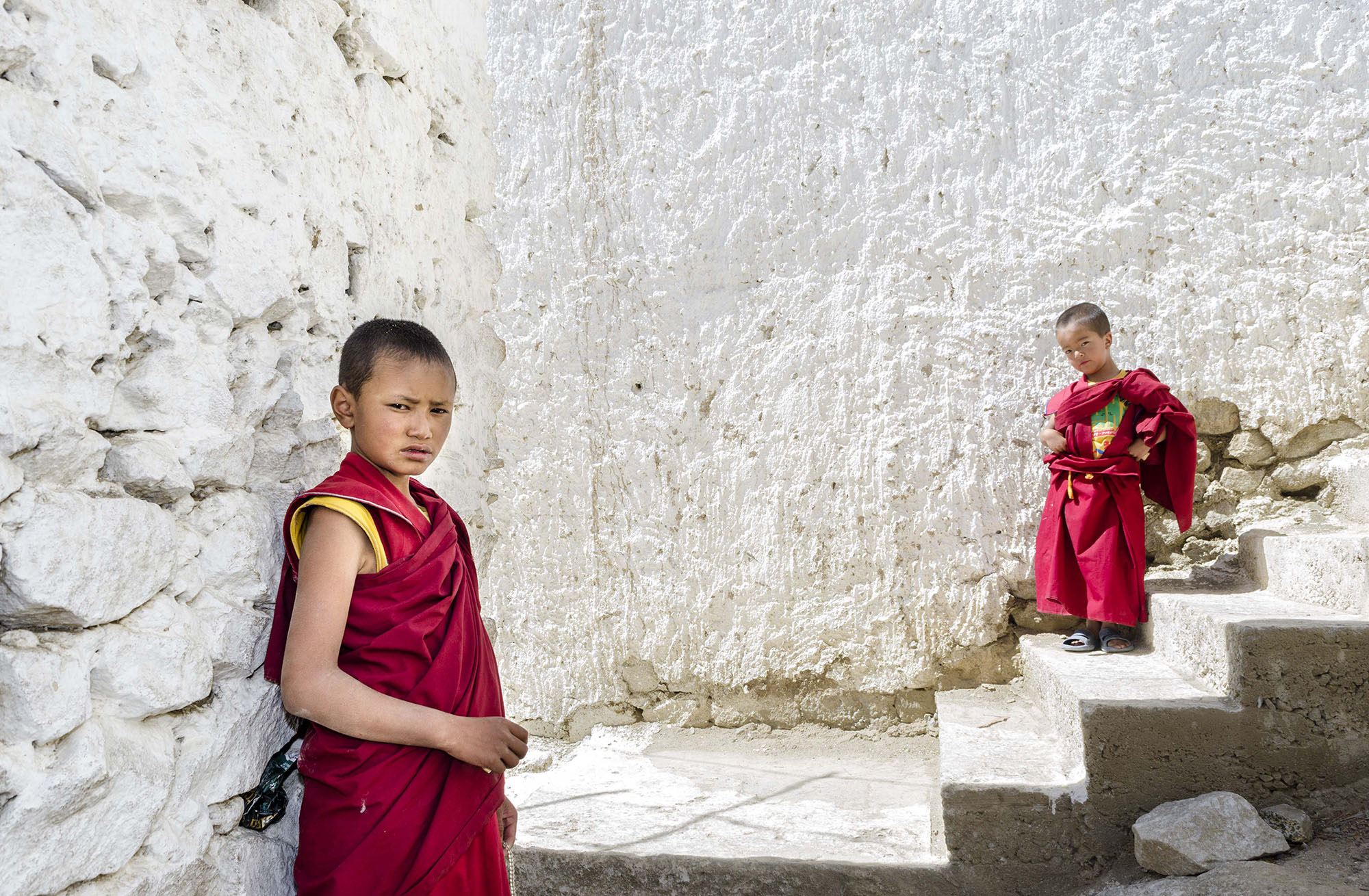 Children in Ladakh often start to learn the teachings of Buddhism since their early age. The Gurukul system is followed in the monasteries where children pursuing Buddhism are provided the facility to reside and gain further knowledge about life.