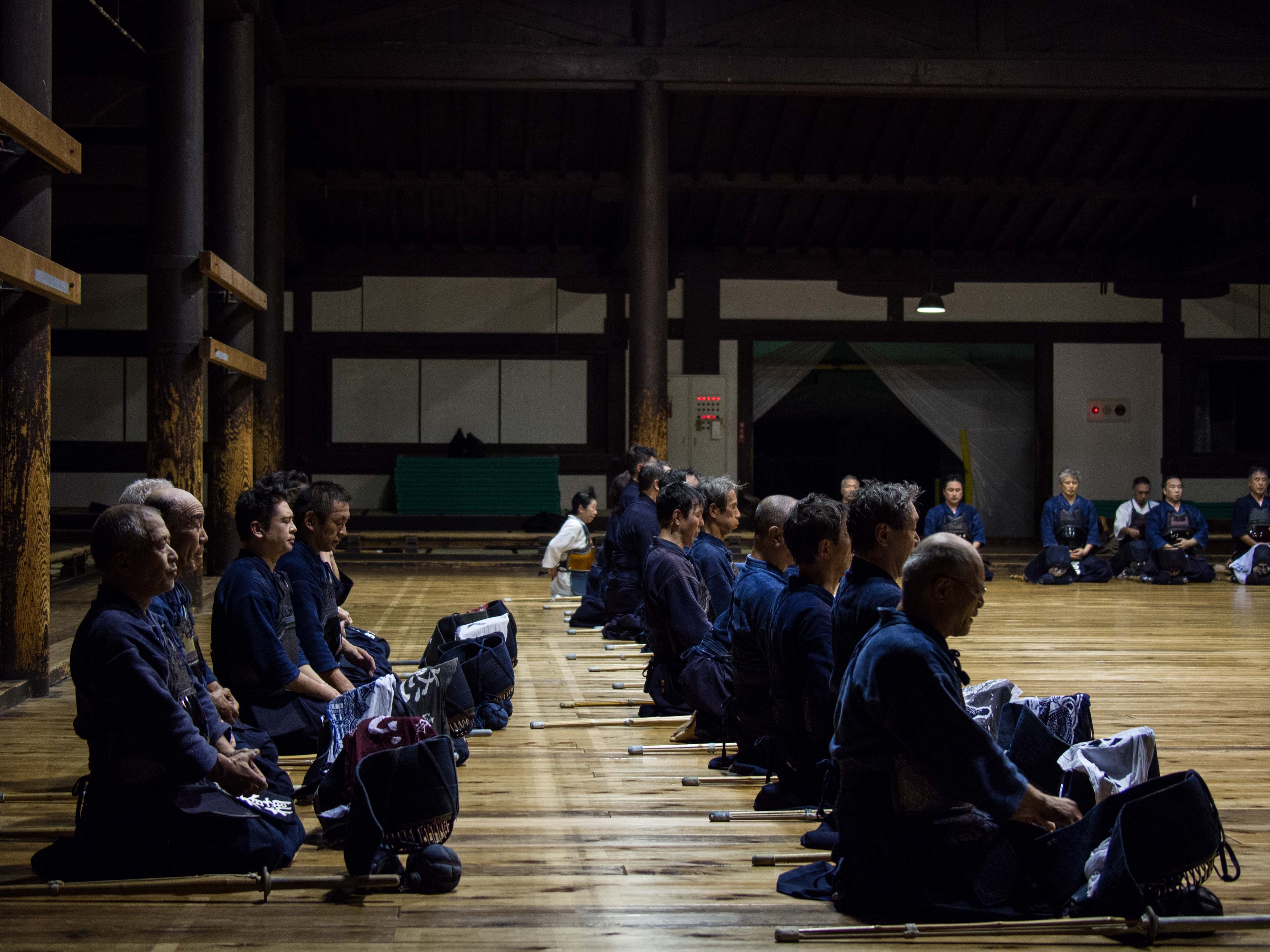 It is very much part of Japanese martial arts traditions to reflect and recenter the mind after battle.