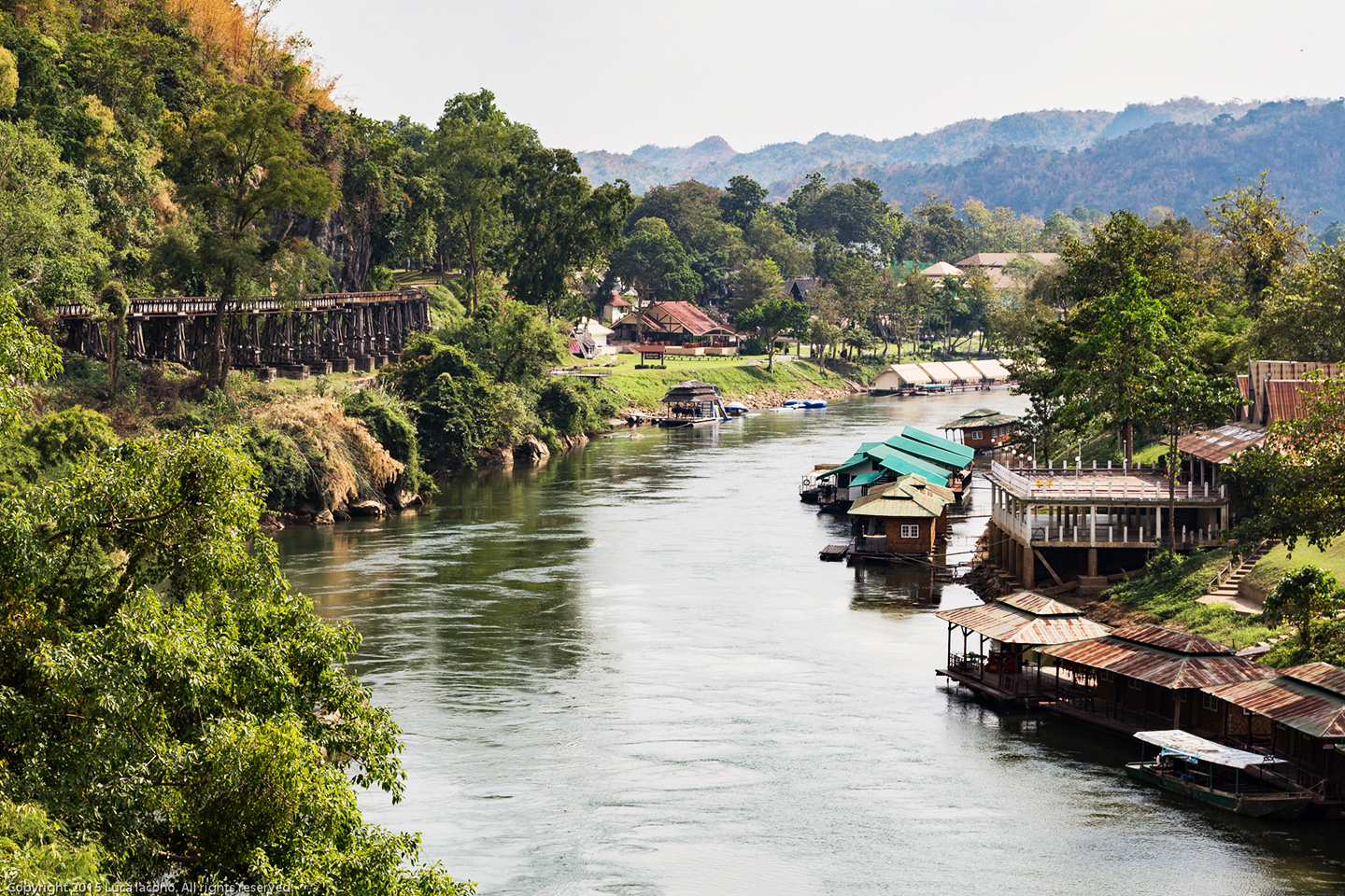  A few yards from the Tham Krasae Railway Station is this breathtaking viewpoint, overlooking a peaceful bend of the Khwae Noi River, perfect for a lunch break. The view was one of the highlights of the day, even in the most unforgiving midday light.