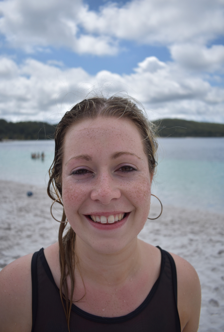After revitalising in the crisp rain water of Lake McKenzie, the group becomes more approachable in the early hours. Ciaras’ gleaming smile shines on after practicing swimming once again.
