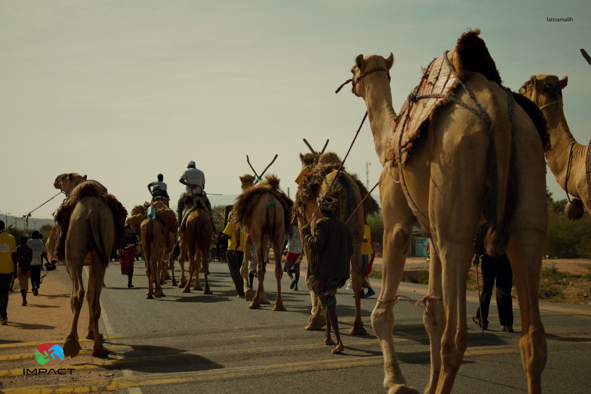 The caravan arriving in Archers post,Kenya 