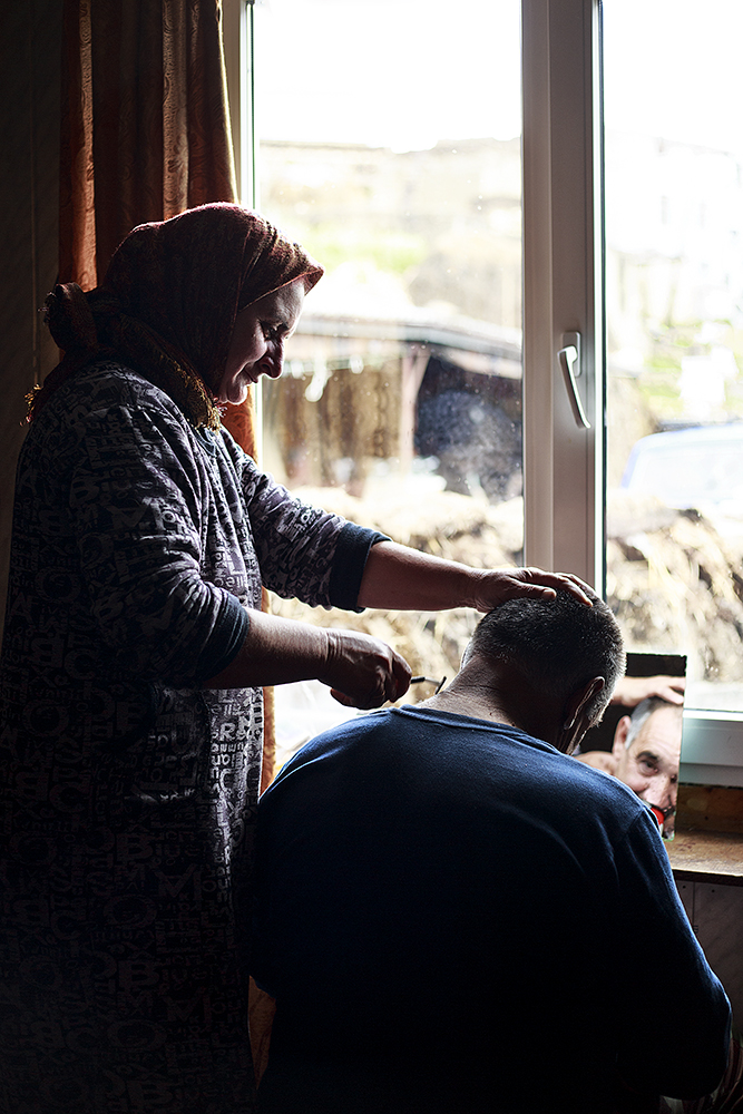 Husband and wife.   The alpine village of Akhty, district of the Repablic  of Dagestan,  in Russia, before I climbed the sacred mountain of Shalbuzdah, I stopped at the house of a magic couple where there is love and care.