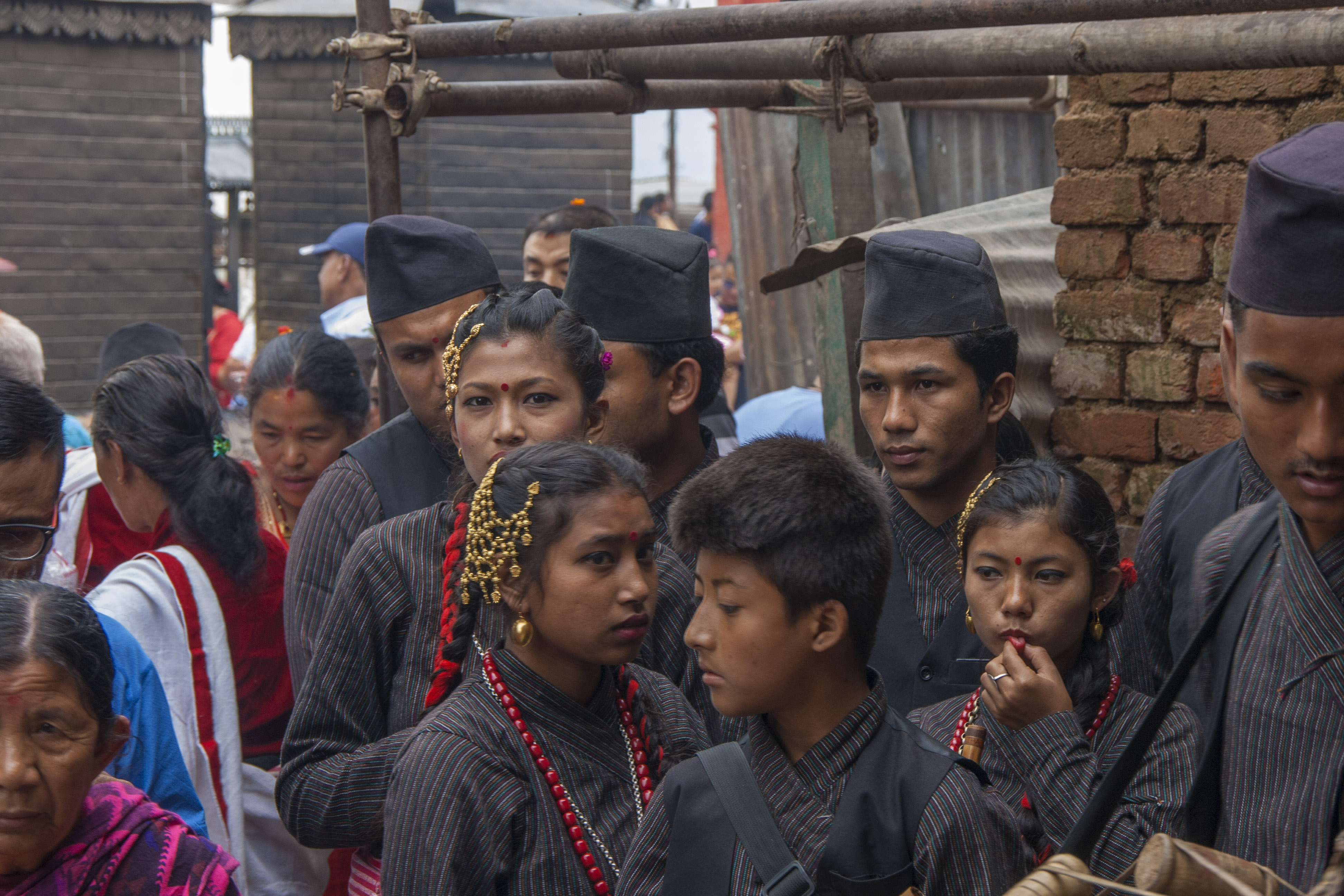 Pre-performance jitters at the Swayambhunath Stupa